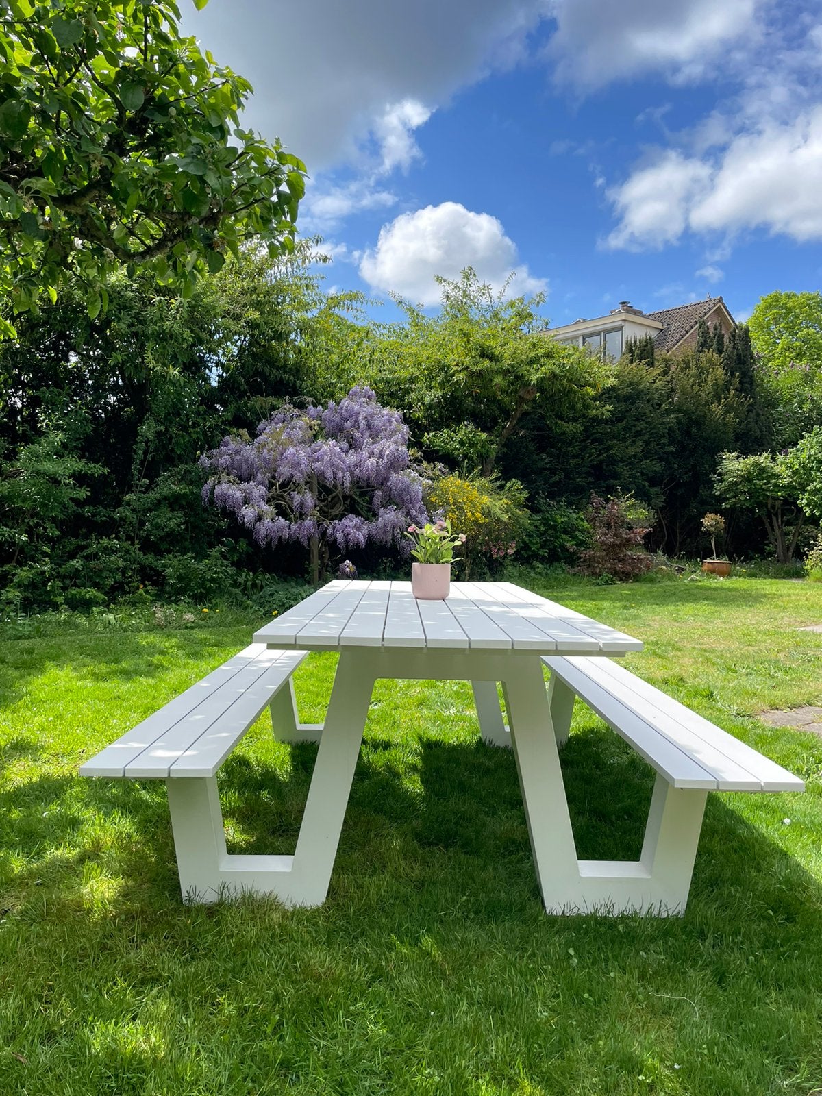 Aluminium picknicktafel van Bellagio, Ophalen, Zo goed als nieuw, Rechthoekig, Aluminium