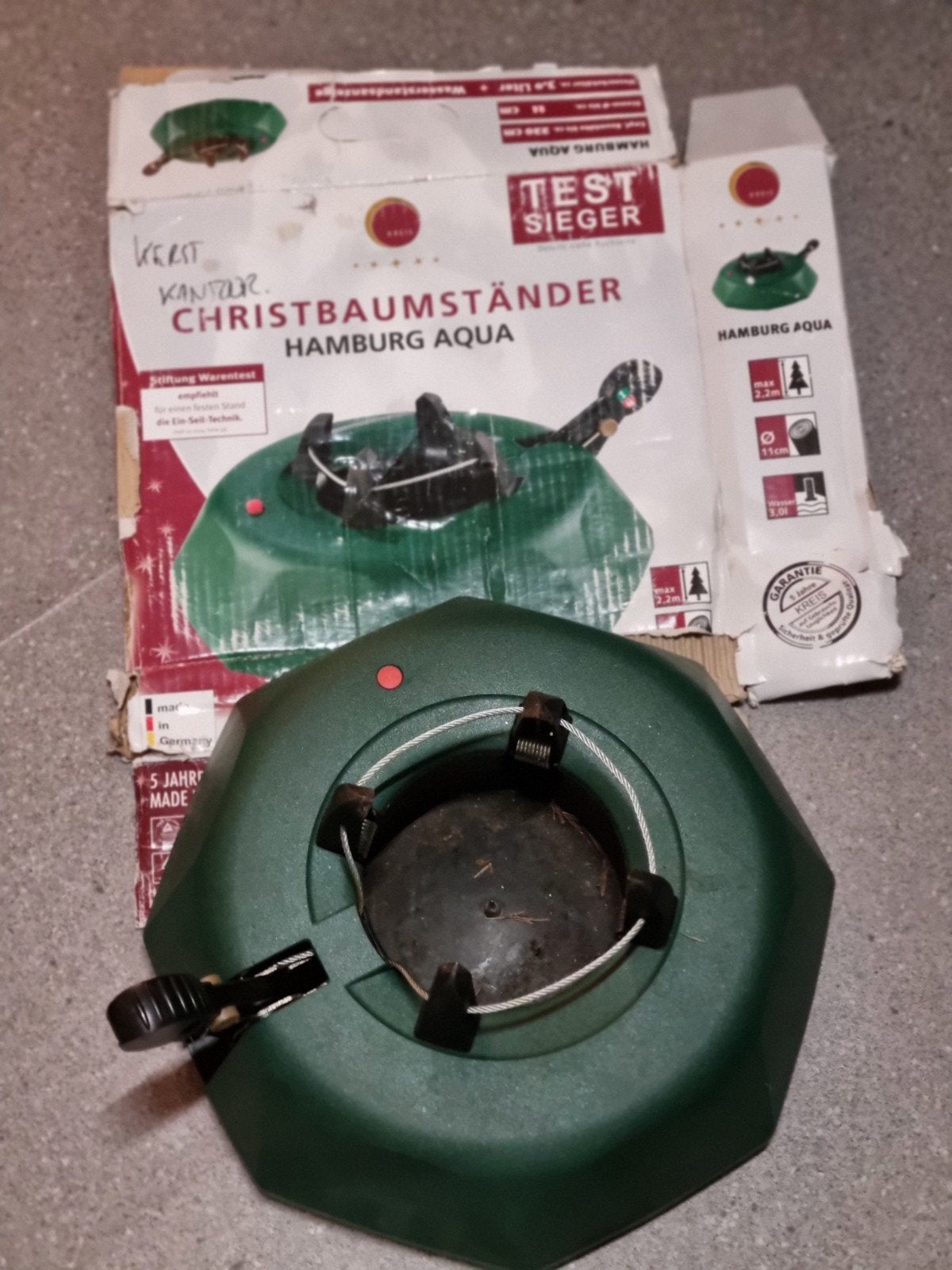 Kerstboom standaard, Ophalen, Gebruikt