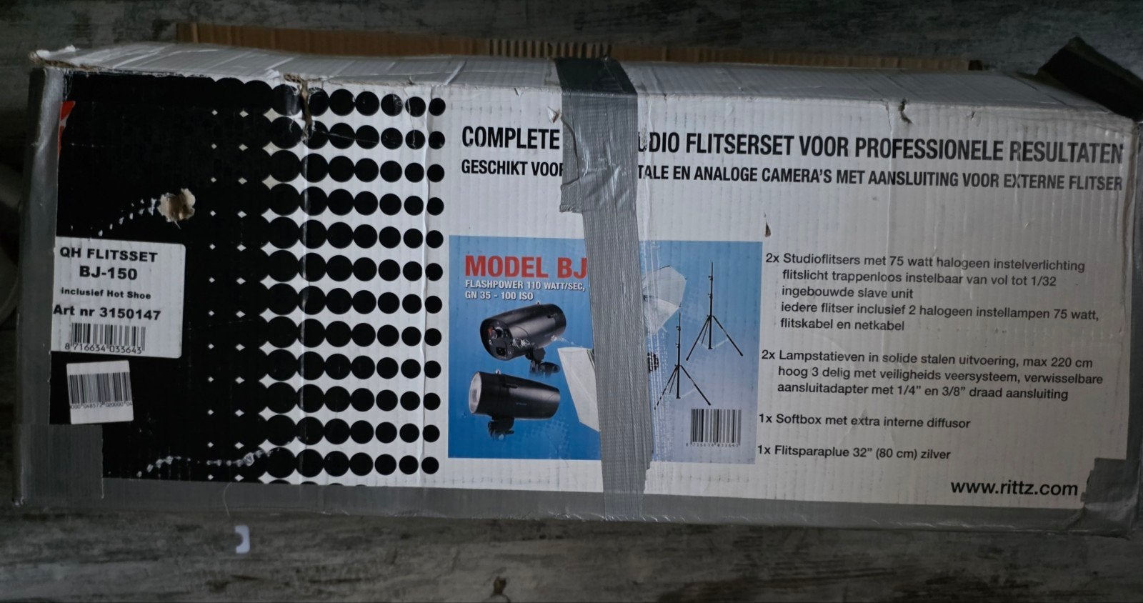 Rittz QH Flitsset BJ-150 Studio Flitser Set, Ophalen of Verzenden, Nieuw, Overige merken