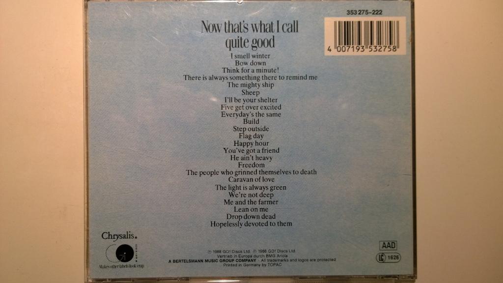 The Housemartins - Now That's What I Call Quite Good, Ophalen of Verzenden, Zo goed als nieuw, Poprock