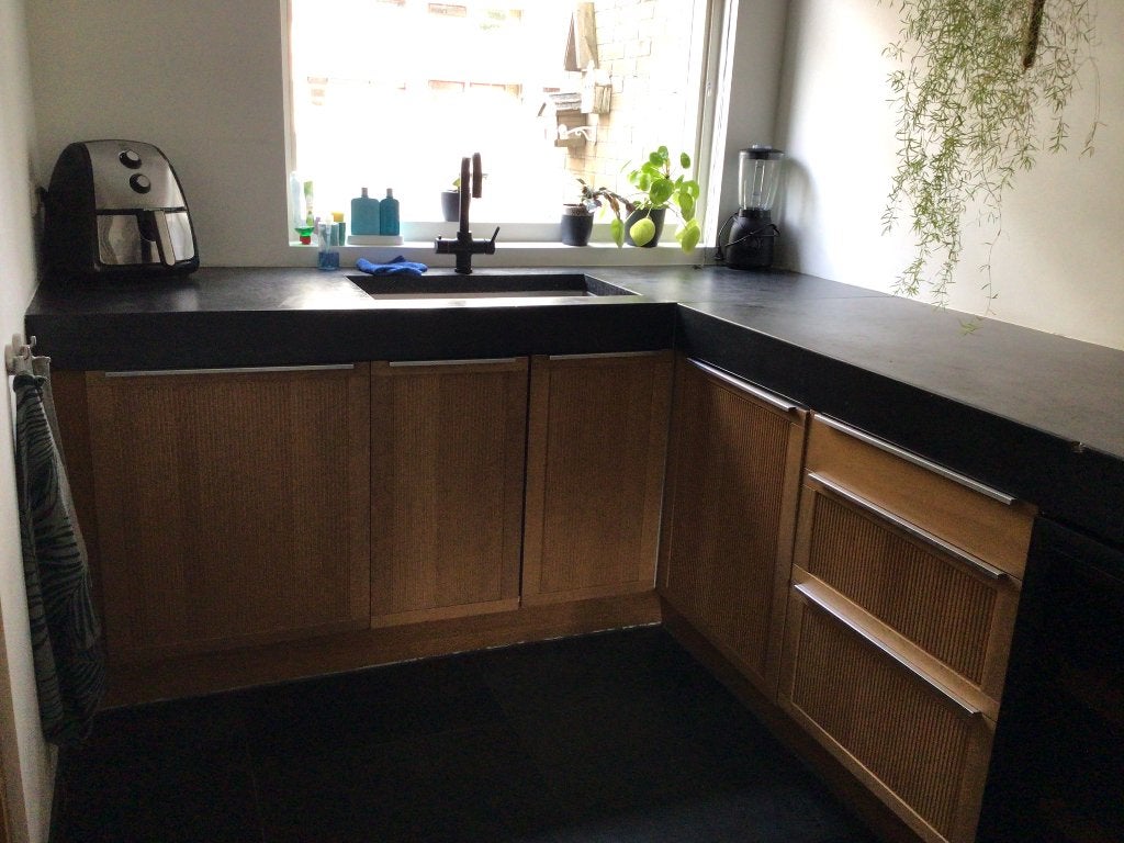Keuken ( zelf eruit halen), Huis en Inrichting, Ophalen, Gebruikt, Bruin, Hoekkeuken