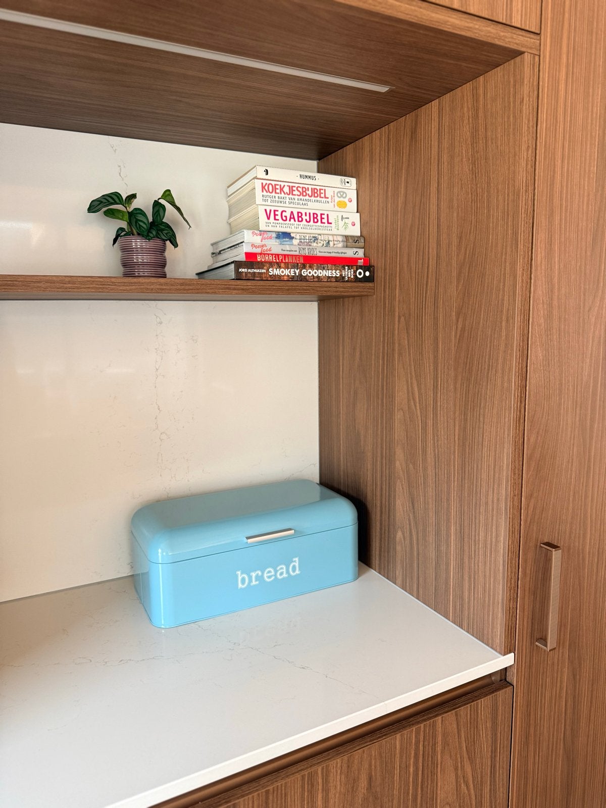 Broodtrommel / Broodblik met deksel – 42x22x17 cm, Ophalen, Blauw, Zo goed als nieuw, Metaal