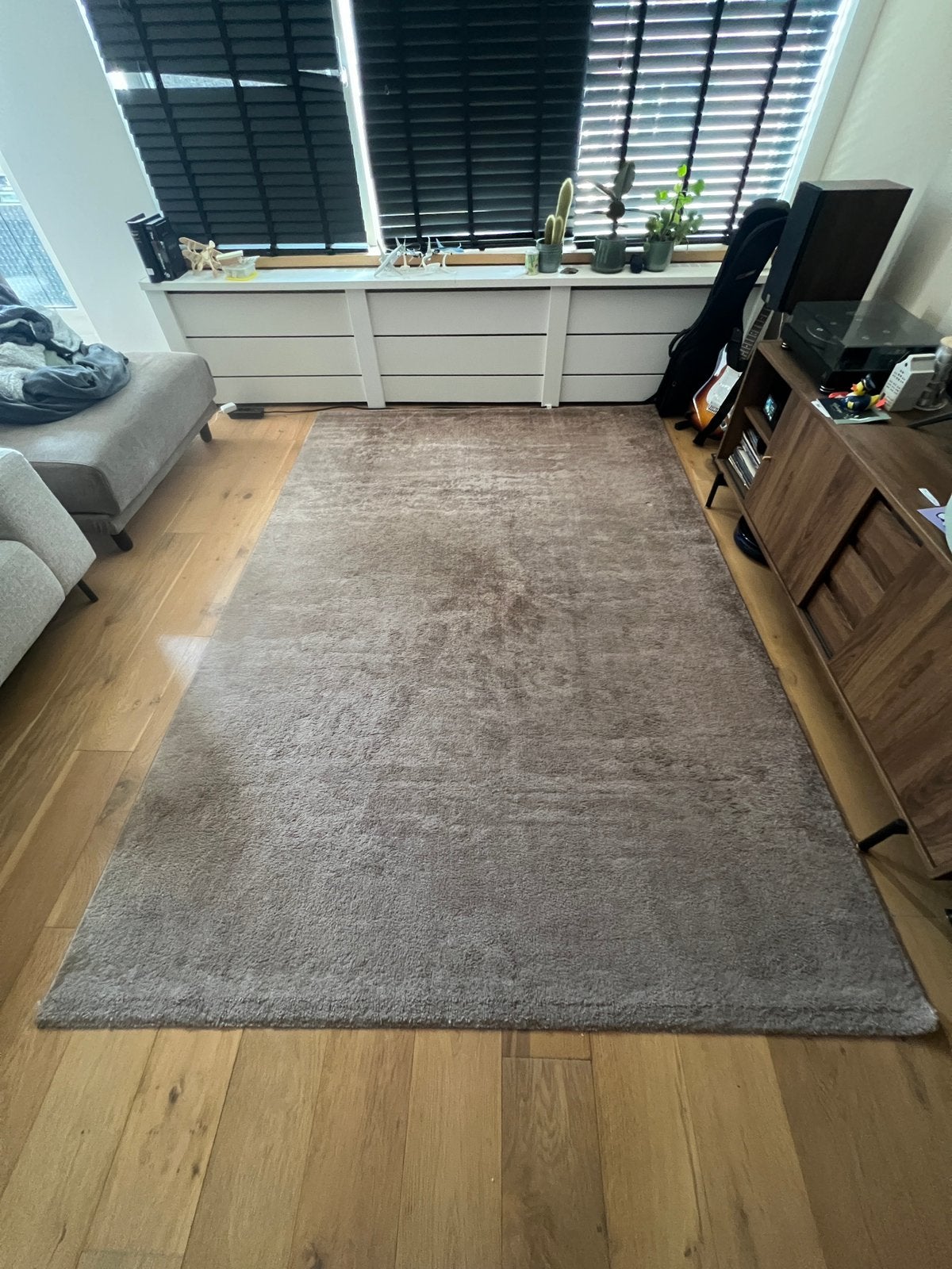Taupe vloerkleed 290x200, Huis en Inrichting, Stoffering | Tapijten en Kleden, Ophalen, Gebruikt, Bruin, 200 cm of meer