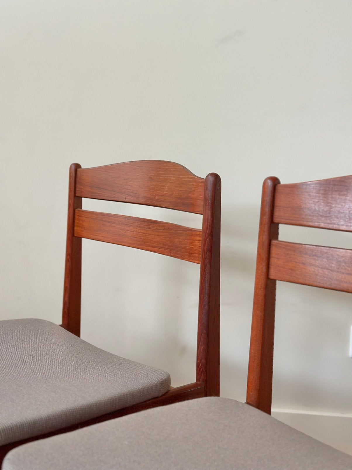 Set 3 vintage Deense design stoelen teak hout jaren 50/60/70, Ophalen, Gebruikt, Vintage desgin, Hout
