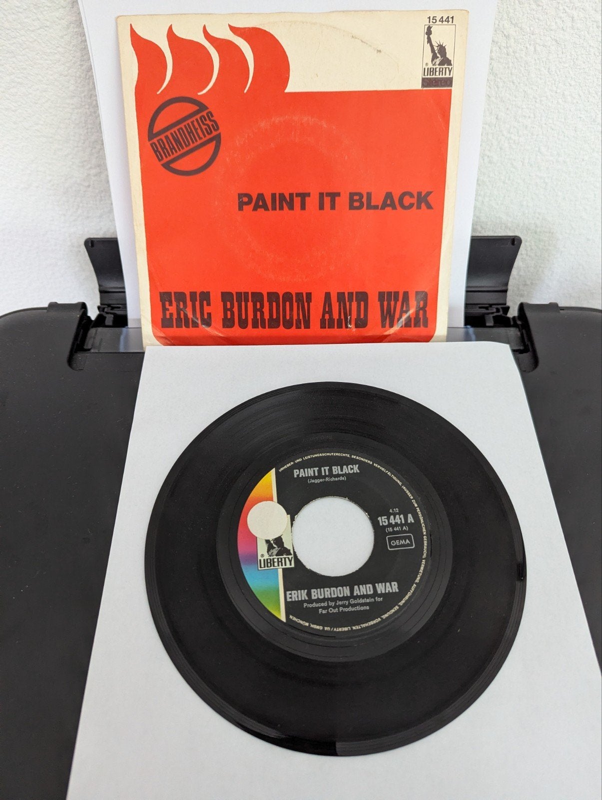 Eric Burdon &War - Paint it Black ( vinyl single), Cd's en Dvd's, Vinyl Singles, Ophalen of Verzenden, Gebruikt, 7 inch, Pop