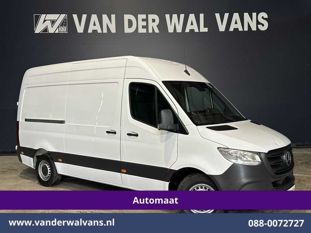 Mercedes-Benz Sprinter 314 CDI 143pk Automaat L2H2 Euro6 Air, Stof, Gebruikt, 2000 kg, Wit