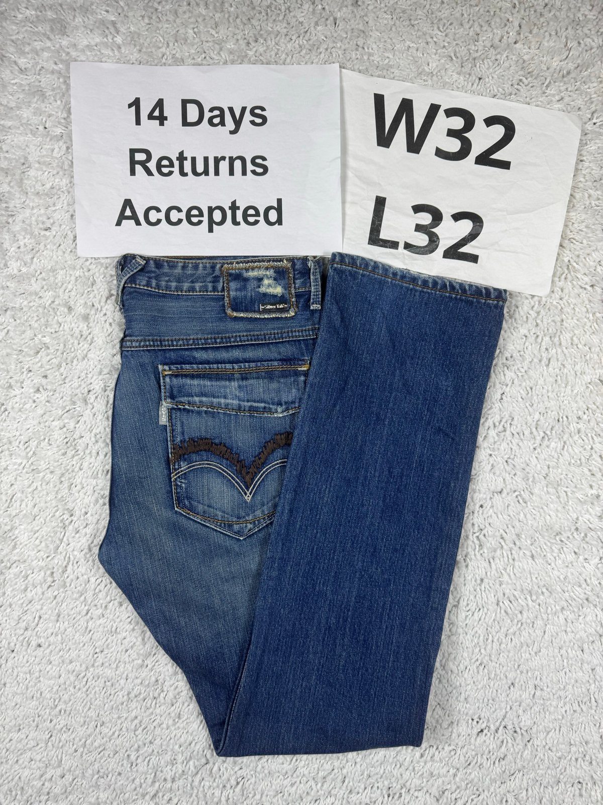 Levi's SilverTab Slim Straight Jeans - W32 L32 2811, G, W32 (confectie 46) of kleiner, V, Gedragen