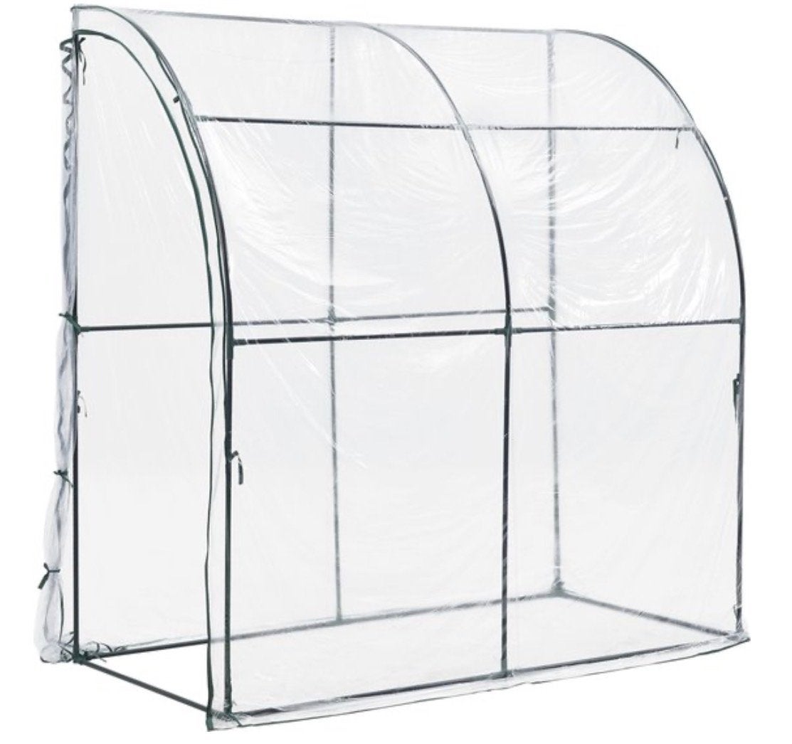 Compacte Tuinkas met Stahoogte (1x2m, 2.12m hoog), Staal, Gebruikt, Folie, Kweekkas