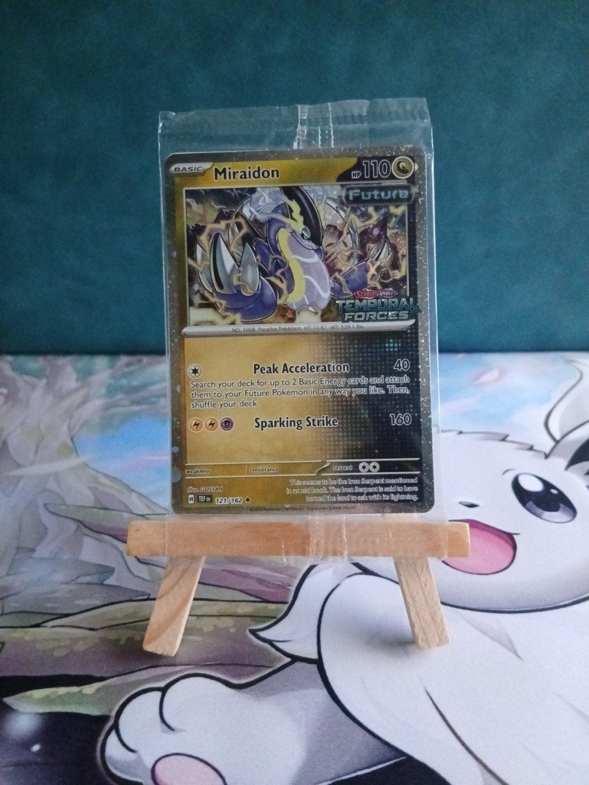 Miraidon #121/162 Galaxy Holo Temporal Forces Stamp (Sealed), Verzenden, Nieuw, Losse kaart, Foil