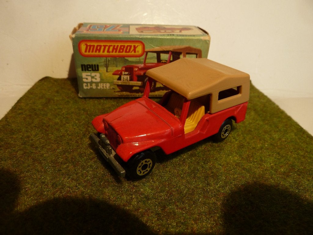 MATCHBOX new 53    CJ - 6 JEEP  + org. doosje, Ophalen of Verzenden, Zo goed als nieuw, Auto