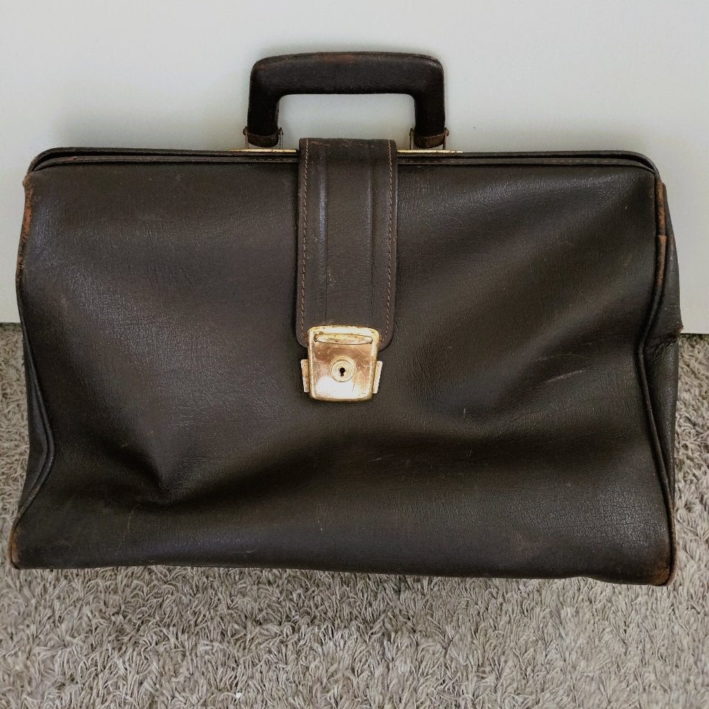 Vintage Leren Dokterstas, Ophalen of Verzenden, Zo goed als nieuw, Bruin, Handtas