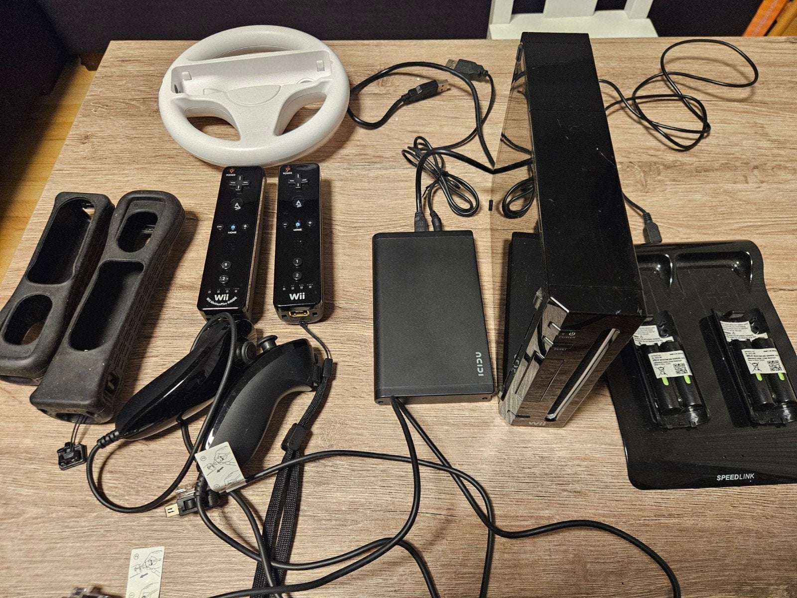 Wii Console Zwart met 2 Controllers en Veel Games, Ophalen, Gebruikt, Met 2 controllers, Met games
