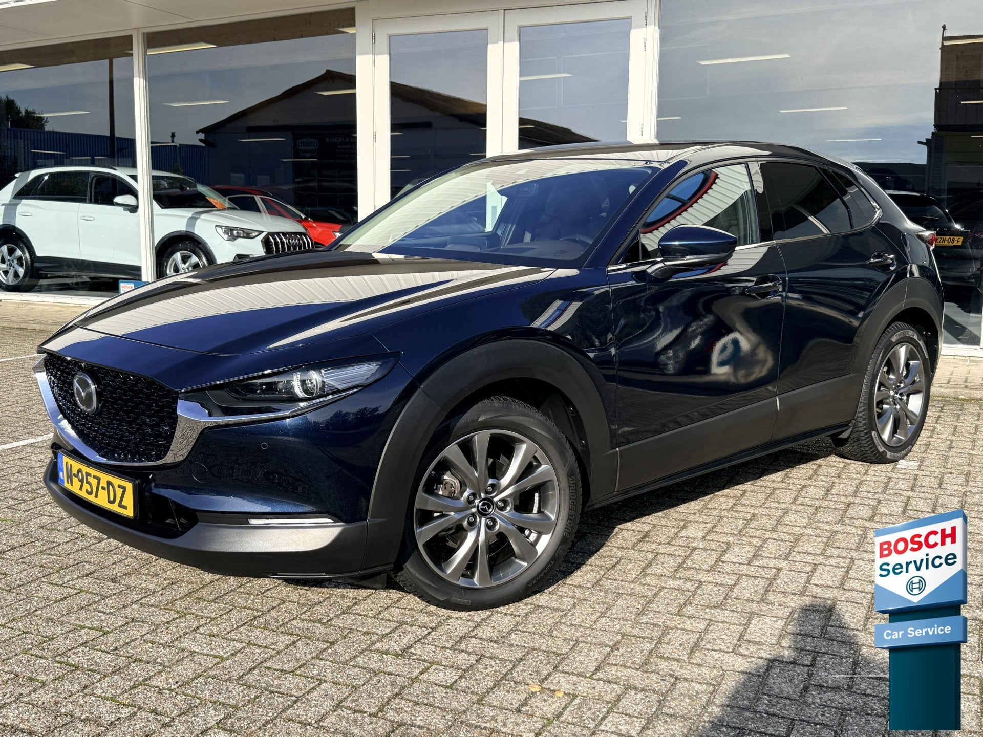 Mazda CX-30 2.0 e-SkyActiv-X M Hybrid Luxury | Trekhaak | Le, Auto's, 1998 cc, Gebruikt, Blauw, SUV of Terreinwagen