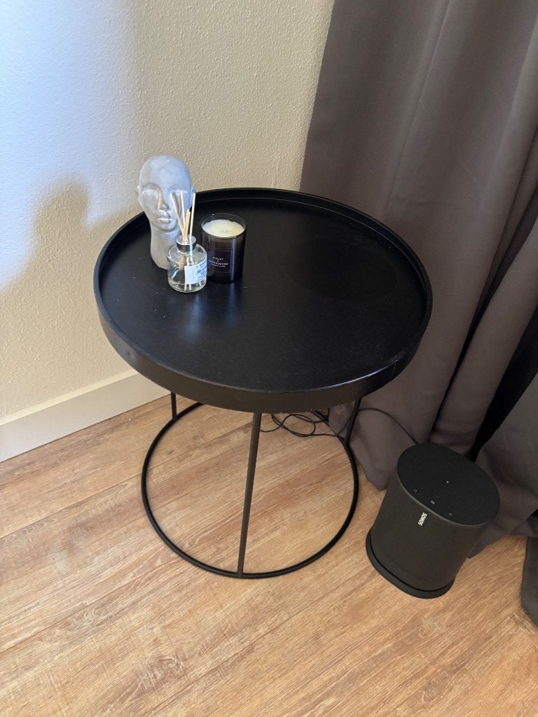 Bijzettafel, Minder dan 55 cm, Gebruikt, Metaal of Aluminium, Rond