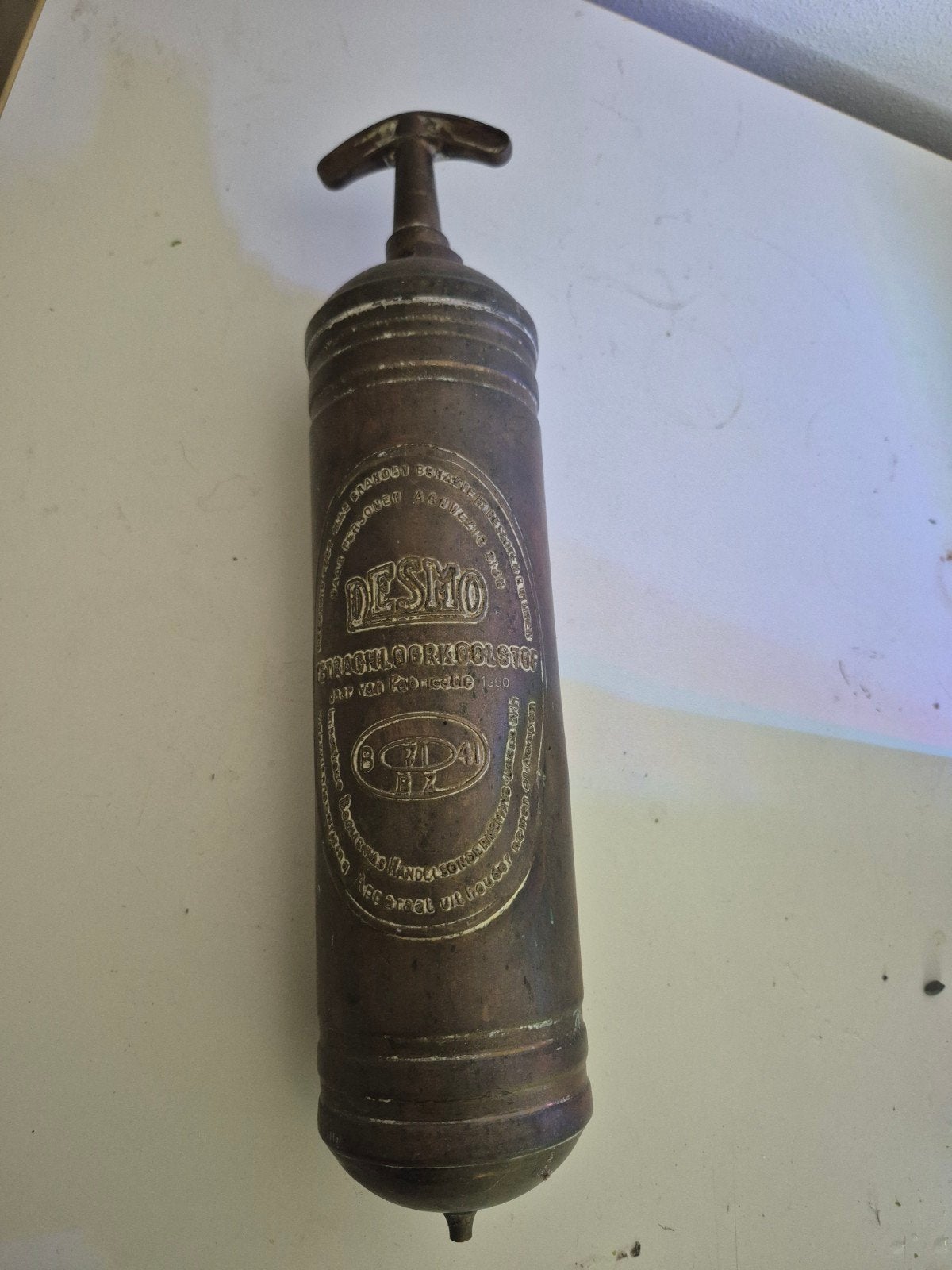 Vintage DESMO brandblusser (1960) - Decoratief item, Ophalen of Verzenden