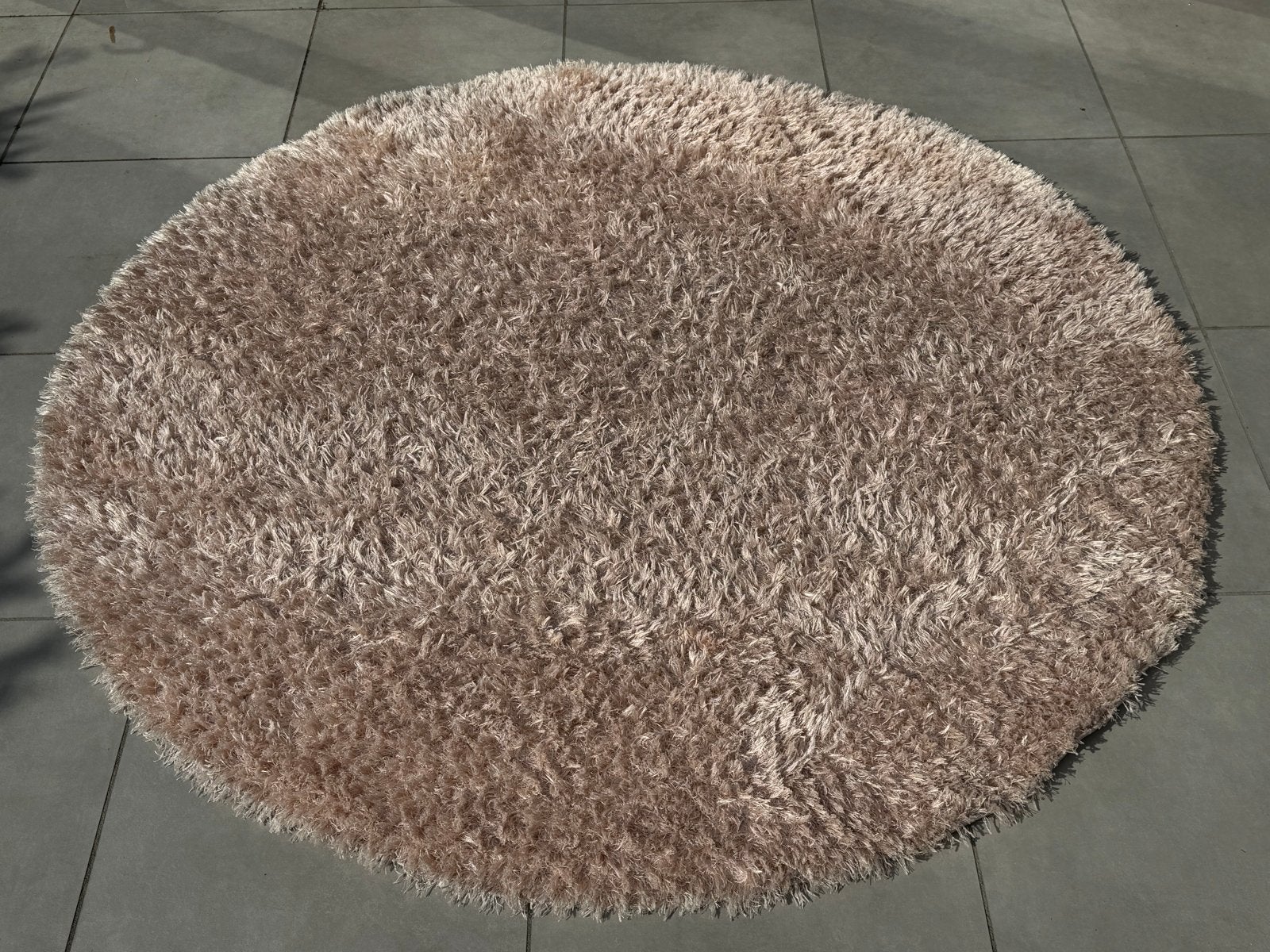Benuta Pop Shaggy vloerkleed Lea roze ø200 cm rond, Ophalen, Shaggy, Rond, 200 cm of meer