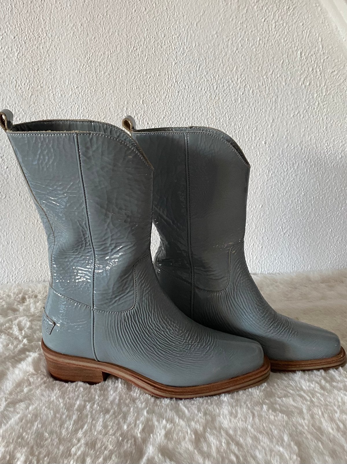 Shabbies laarzen 37, Ophalen of Verzenden, Zo goed als nieuw, Blauw, Hoge laarzen