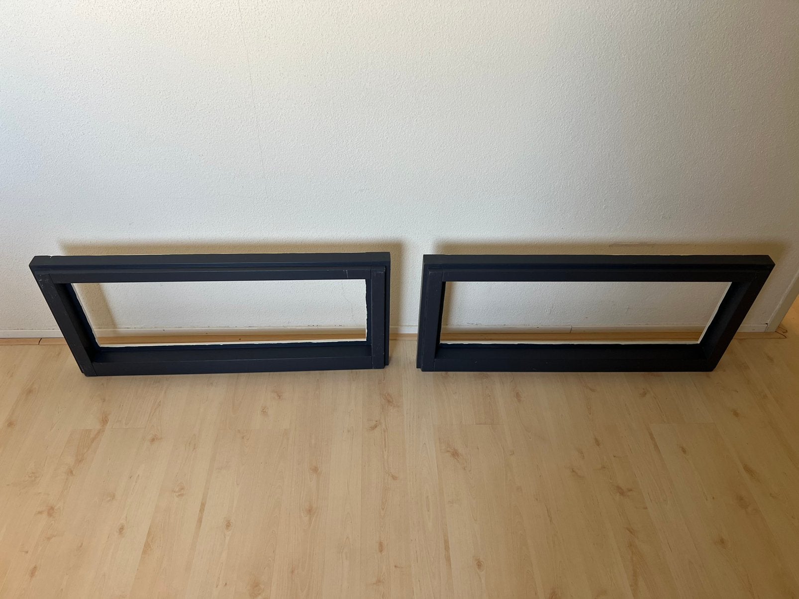 Twee hardhouten (klep)ramen 89,5 x 40 cm, Ophalen, Minder dan 80 cm, 80 tot 120 cm, Overige typen