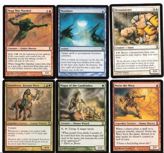 (040) MAGIC Kaarten van series Time Spiral en Time Spiral TS, Verzenden, Zo goed als nieuw, Meerdere kaarten