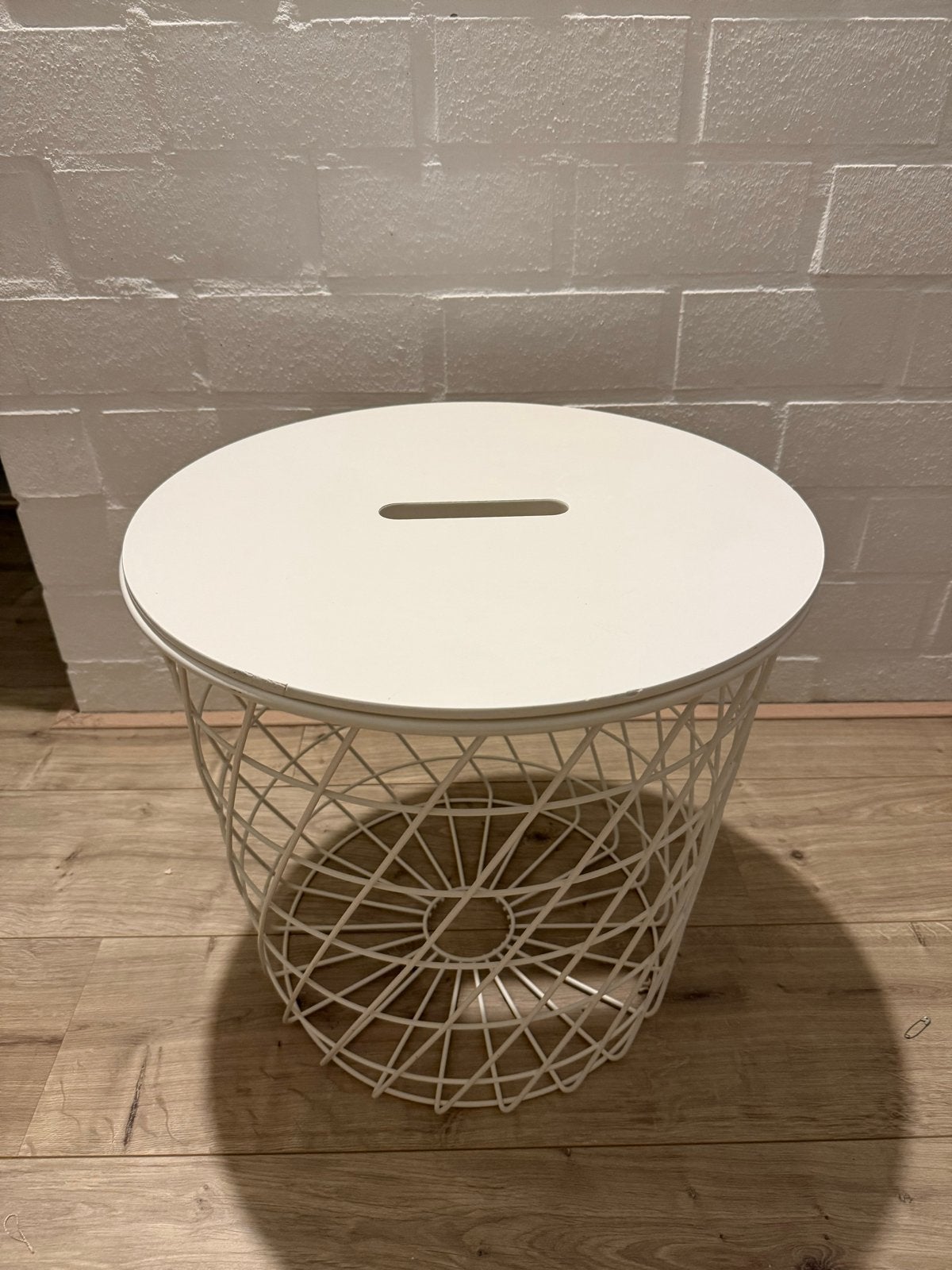Ikea bijzettafel / draadmand / opbergmand KVISTBRO, Minder dan 45 cm, Metaal of Aluminium, Rond, Ophalen of Verzenden