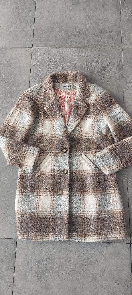 Janice wollen dames jas mantel maat 38 m / l, Kleding | Dames, Jassen | Winter, Ophalen of Verzenden, Zo goed als nieuw, Maat 38/40 (M)