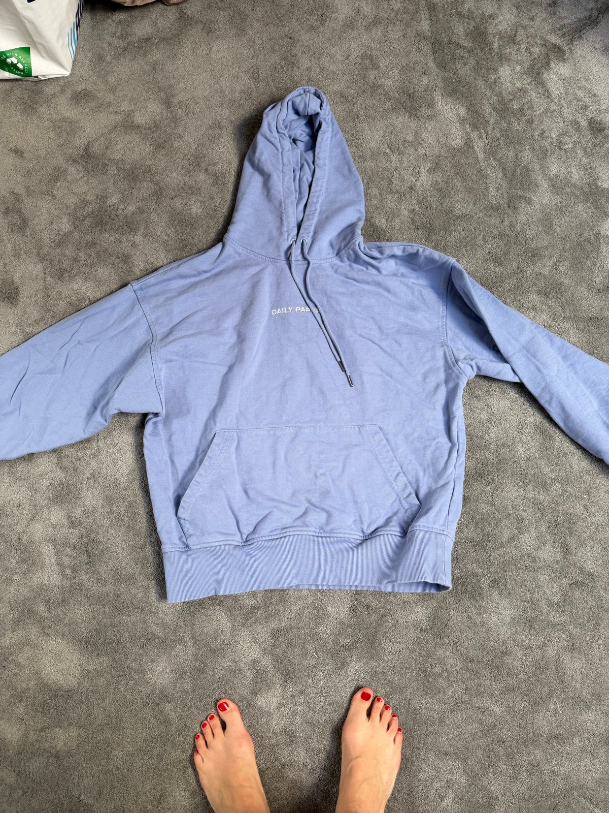 Daily Paper hoodie - lichtblauw - maat XL, Verzenden, Gedragen, Maat 46/48 (XL) of groter, Blauw