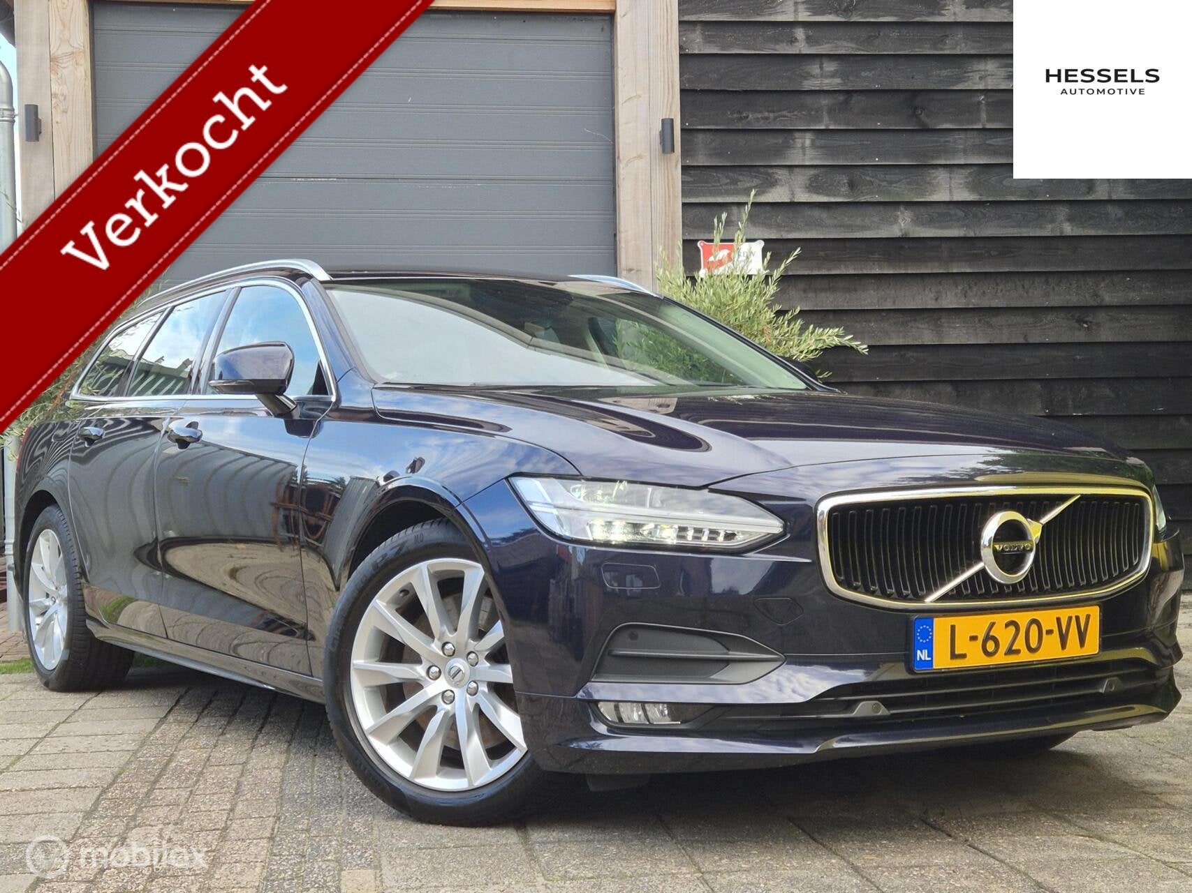 Volvo V90 2.0 T4 Momentum Trekhaak, Leer Dealeronderhouden, Dealer onderhouden, Euro 6, 1969 cc, Blauw