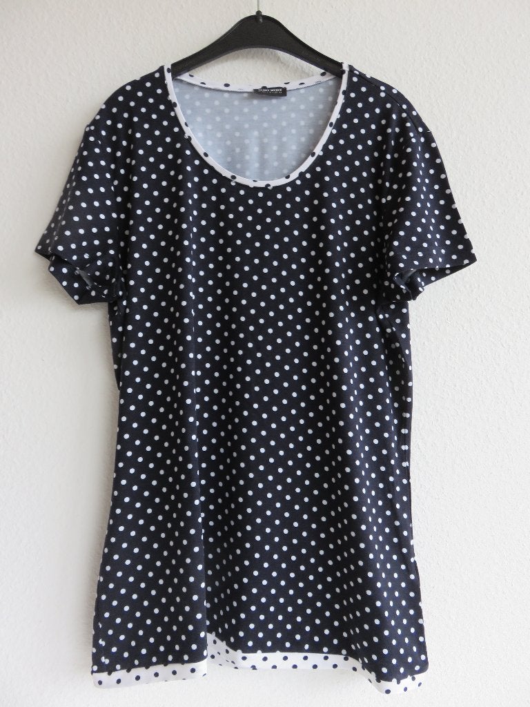 Gerry Weber t-shirt donkerblauw met witte stippen maat 40, Maat 38/40 (M), Blauw, Ophalen of Verzenden, Zo goed als nieuw