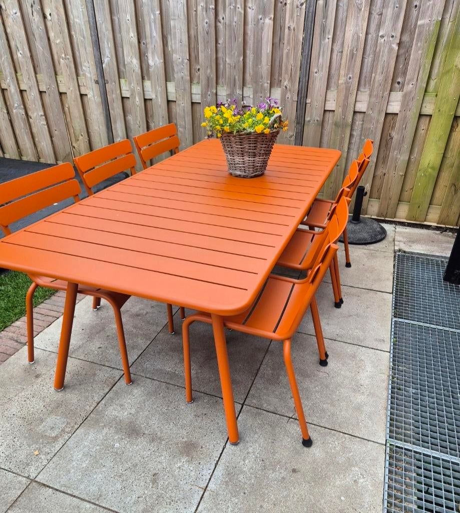 Nieuwe fermob Luxembourg tafel 207x100 uit voorraad!!!, Ophalen of Verzenden, Nieuw, Rechthoekig, Aluminium