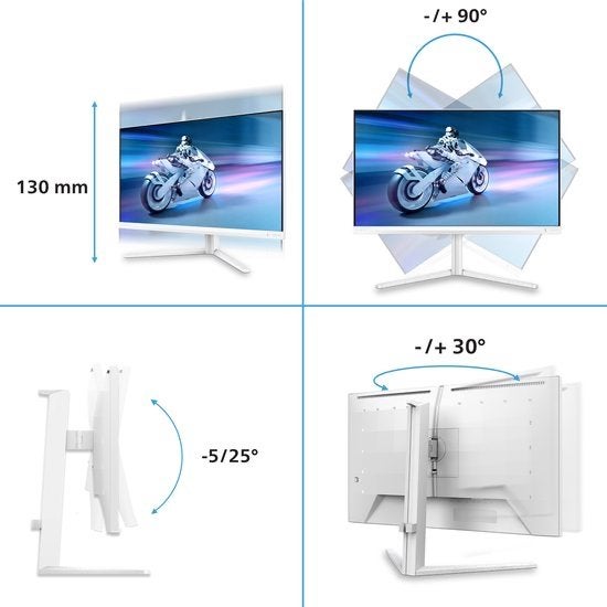 Philips Evnia 27M2N5901A - 4K Gaming Monitor - AI Ambiglow, Gaming, IPS, Info@novadisplays.nl, In hoogte verstelbaar