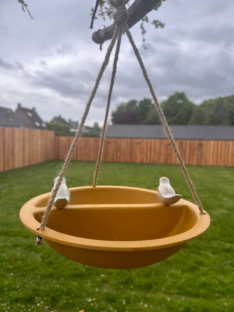 Voederbad en vogelbad in 1. Point virgule, Tuin en Terras, Vogelhuisjes en Vogelbaden, Ophalen of Verzenden, Zo goed als nieuw