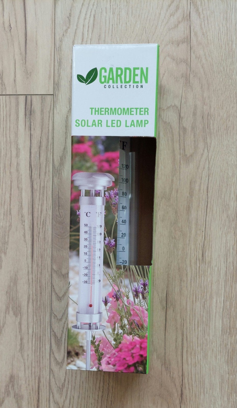 Garden Collection thermometer solar led lamp. Nieuw. Kadotip, Zonne-energie, Kunststof, Minder dan 50 watt, Nieuw