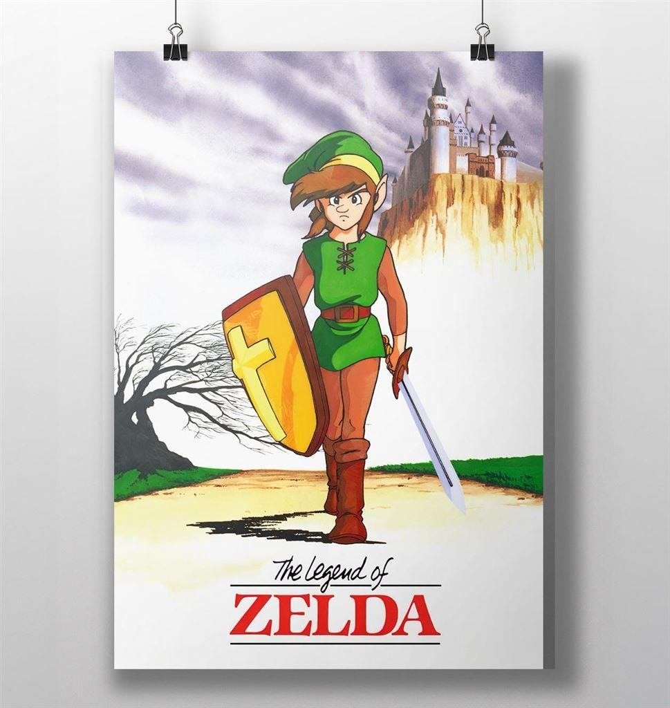 the Legend of Zelda Famicom videogame POSTER, Verzenden, Nieuw, A1 t/m A3, Film en Tv