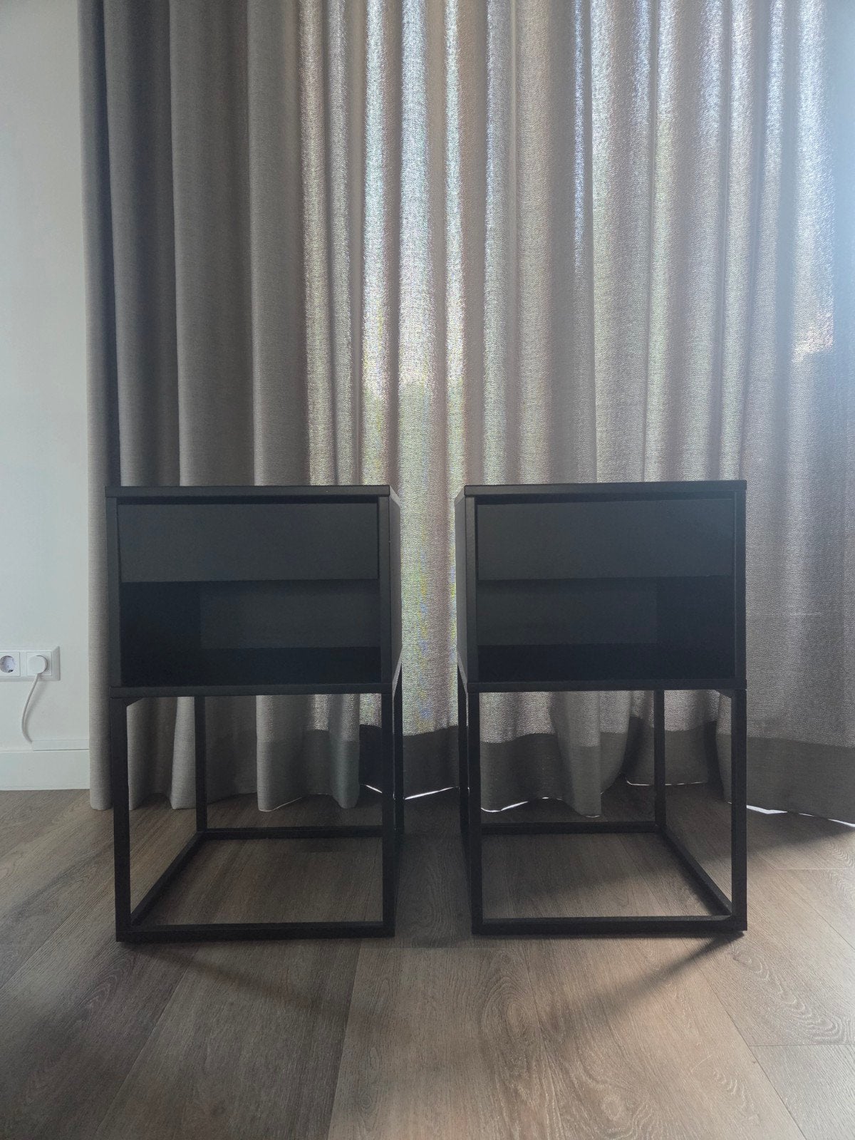 Zwarte ikea nachtkastjes, Ophalen, Minder dan 45 cm, 55 tot 70 cm