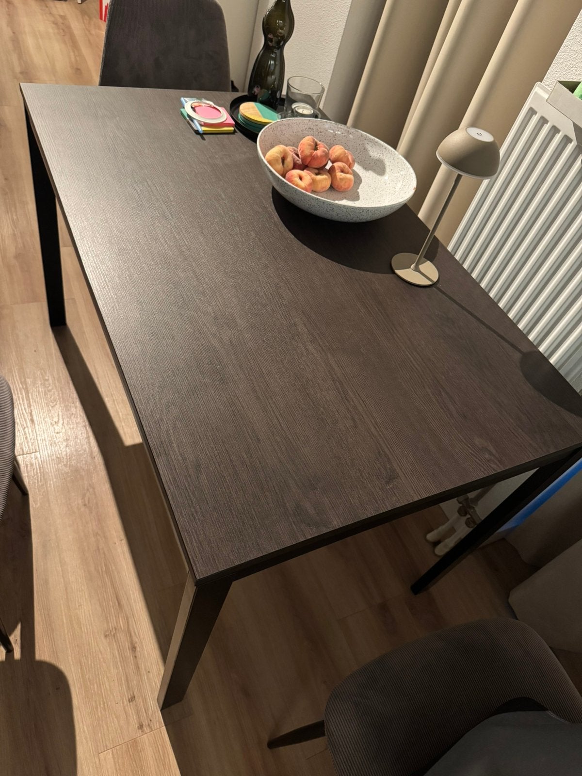 Uitschuifbare eettafel bruin, Huis en Inrichting, Tafels | Eettafels, Ophalen, 100 tot 150 cm, 50 tot 100 cm, Zo goed als nieuw