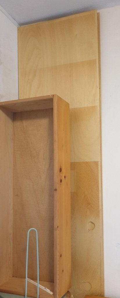 Lundia achterwand 228x50 blank gelakt, Huis en Inrichting, Ophalen, Gebruikt