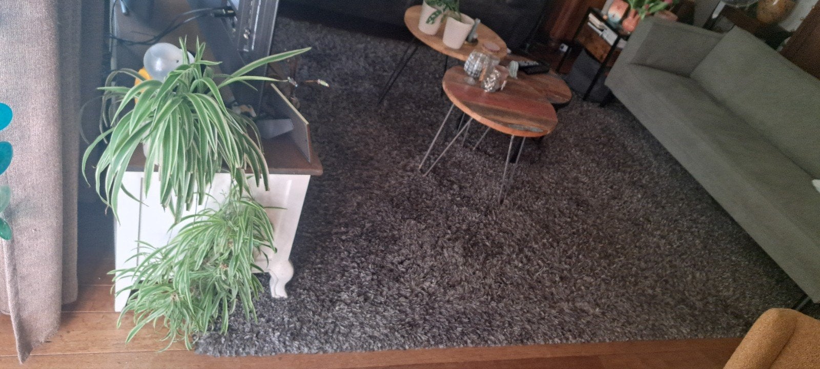 Vloerkleed, Ophalen, Grijs, 150 tot 200 cm, Rond