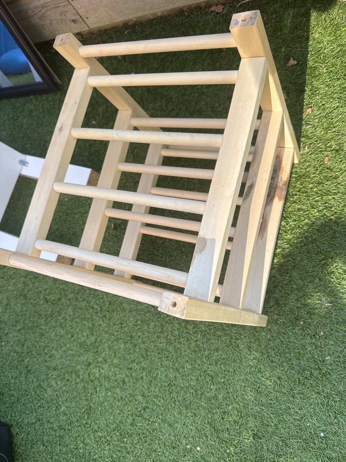Houten wijnrek voor 10 flessen, Huis en Inrichting, Woonaccessoires | Wijnrekken, Ophalen, Gebruikt, 5 tot 15 flessen, 5 – 50