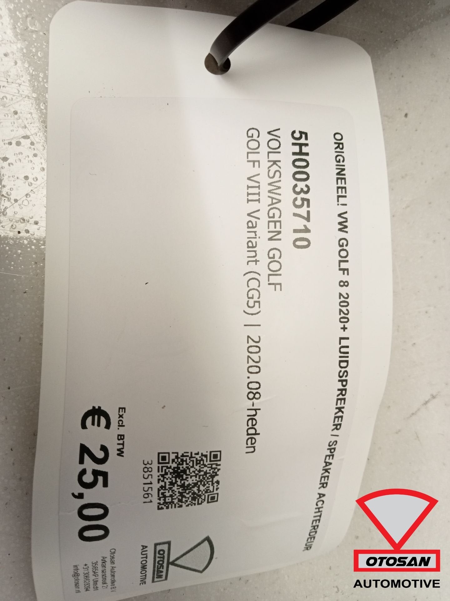 Origineel! VW Golf 8 2020+ Luidspreker / Speaker Achterdeur, Gebruikt, Volkswagen, Volkswagen AG, Berliner Ring 2
38440  Wolfsburg, DE