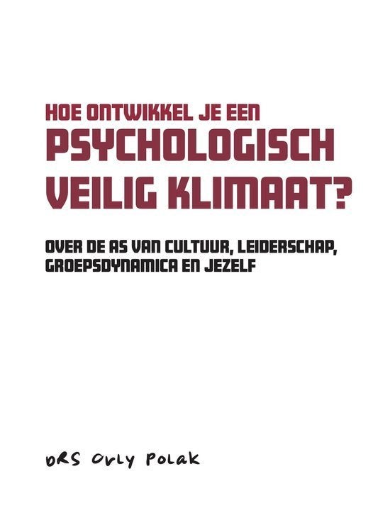 Hoe ontwikkel je een psychologisch veilig klimaat?9789083260, Boeken, Ophalen of Verzenden, Zo goed als nieuw, Sociale psychologie