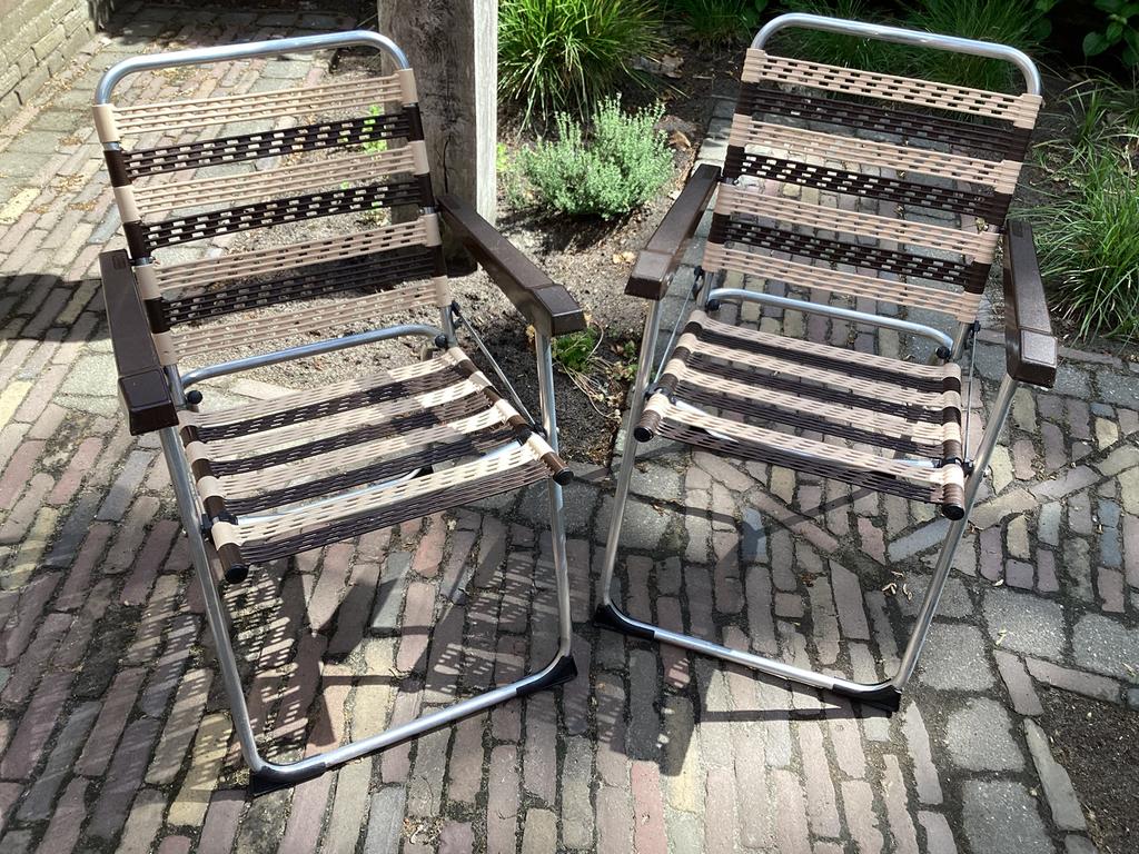 Lallemand tuinstoelen, Ophalen, Gebruikt