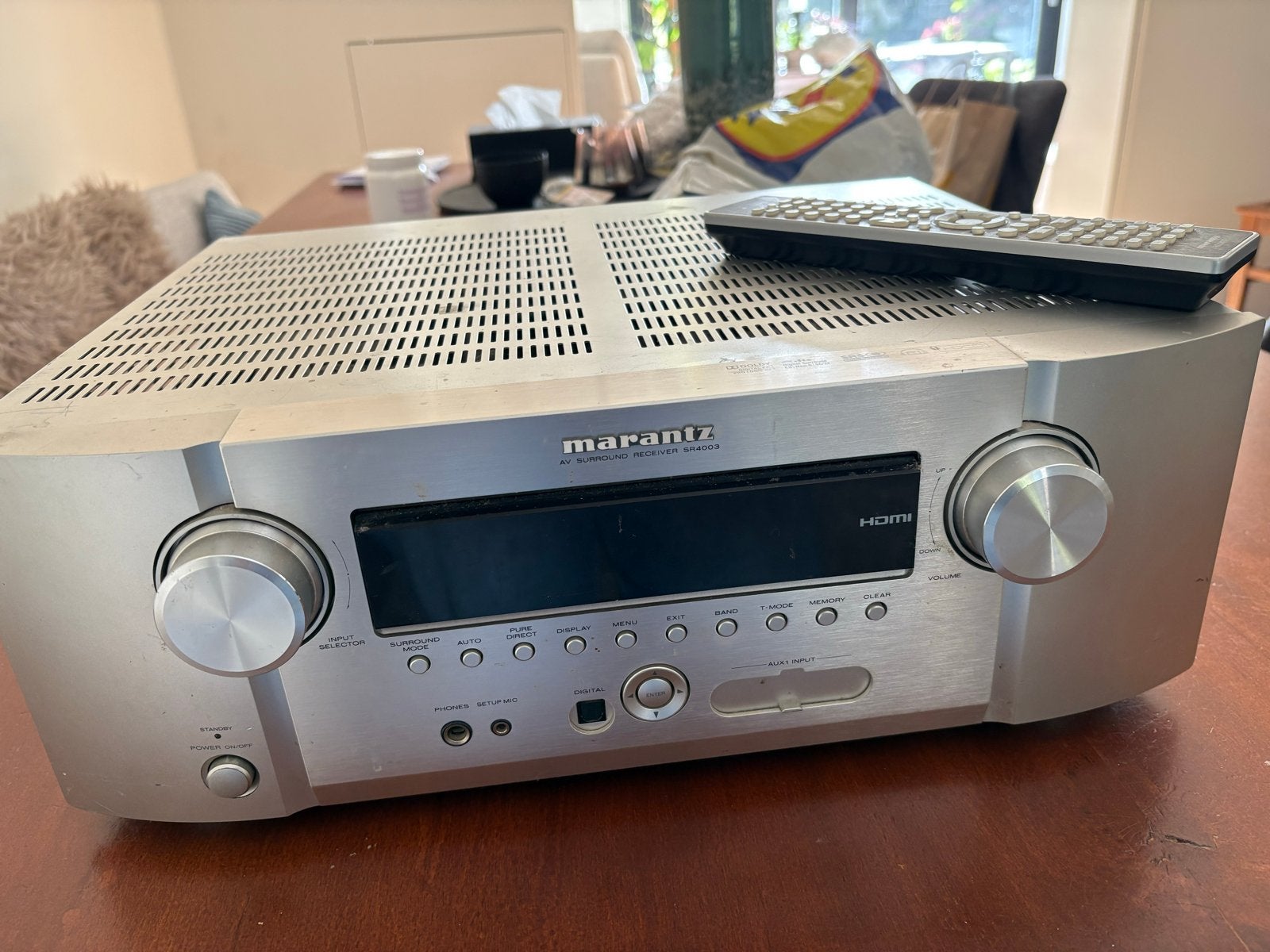 Marantz SR4003 AV Surround Receiver met afstandsbediening, Gebruikt, 60 tot 120 watt, Ophalen, Marantz