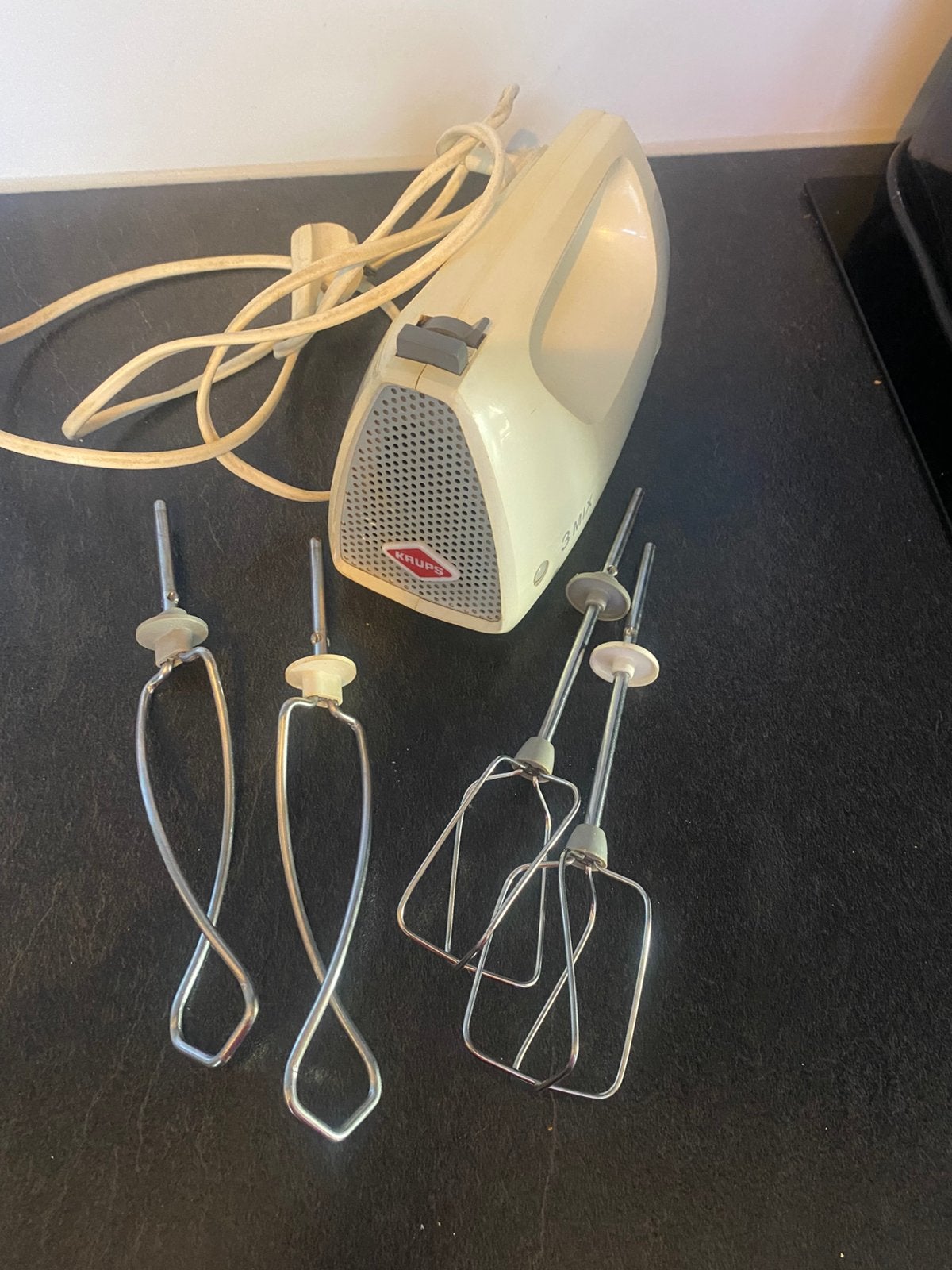 Vintage Krups  handmixer, Minder dan 1 liter, Ophalen of Verzenden, Gebruikt, 3 snelheden of meer