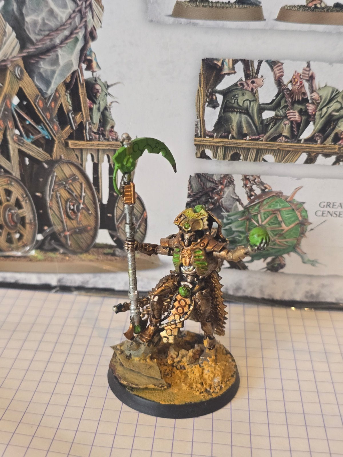 Overlord met Orb - Necrons Warhammer 40k, Hobby en Vrije tijd, Figuurtje(s), Ophalen of Verzenden, Geverfd, Warhammer 40000