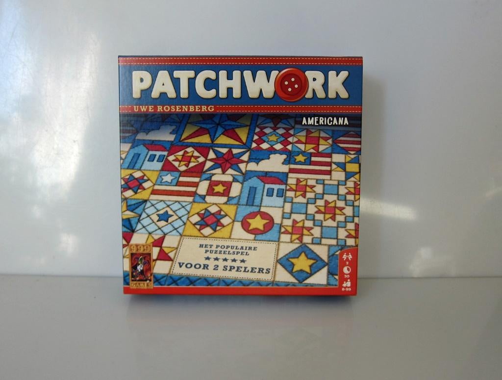 Patchwork Americana van 999 Games/ Uwe Rosenberg / zgan, Een of twee spelers, Ophalen of Verzenden, Zo goed als nieuw, 999 Games