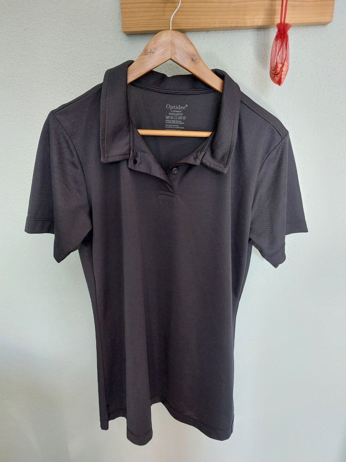 Optidee grijs poloshirt korte mouw - Maat L (woman), Optidee, Maat 42/44 (L), Ophalen of Verzenden, Zo goed als nieuw