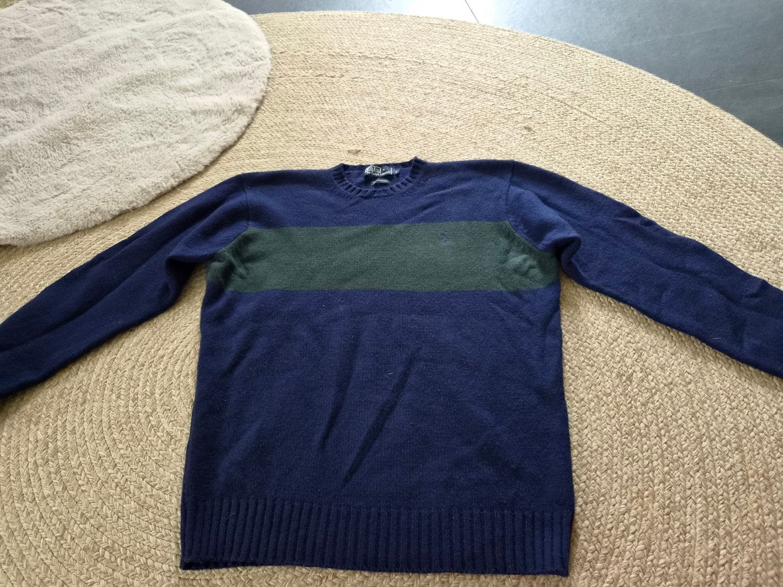 Wollen trui van polo by ralph lauren, maat l, Kleding | Heren, Maat 52/54 (L), Blauw, Ophalen of Verzenden, Polo Ralph Lauren