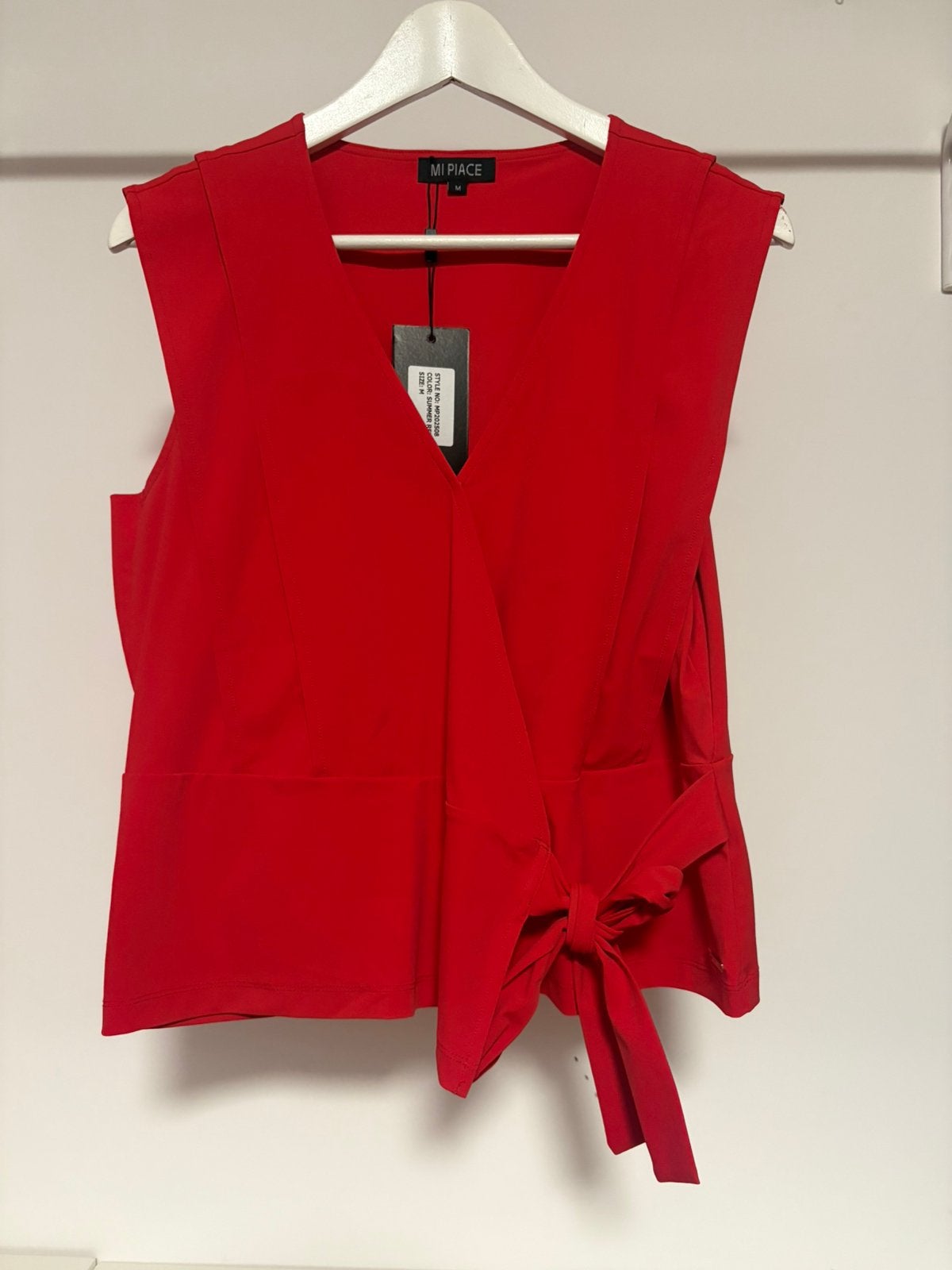 Mi Piace travelstof overslag top maat M, Kleding | Dames, Tops, Maat 38/40 (M), Verzenden, Nieuw, Zonder mouw
