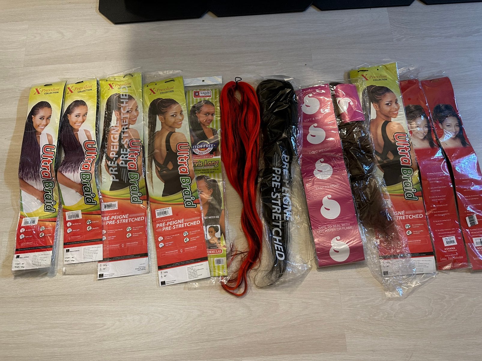 Nep haar voor box braids of invlechten, Ophalen of Verzenden, Zo goed als nieuw, Pruik of Haarverlenging
