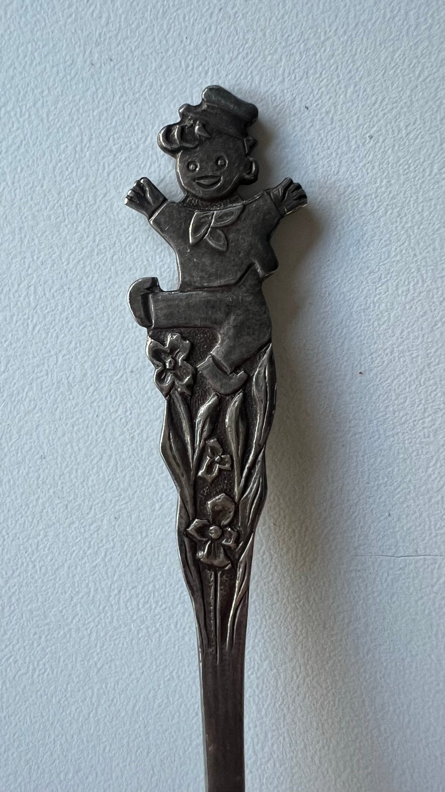 Vintage verzilverde kinderlepel, Ophalen of Verzenden